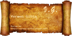 Vermes Gitta névjegykártya